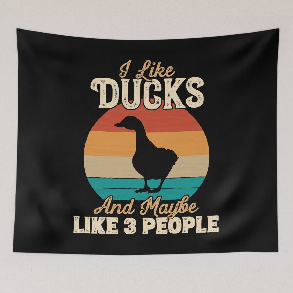 Item preview, I Like Ducks and Maybe Like 3 People - Gifts for Farmers print designed and sold by theodoros20.