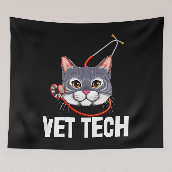 Item preview, Vet Tech Cat designed and sold by Bendthetrend.
