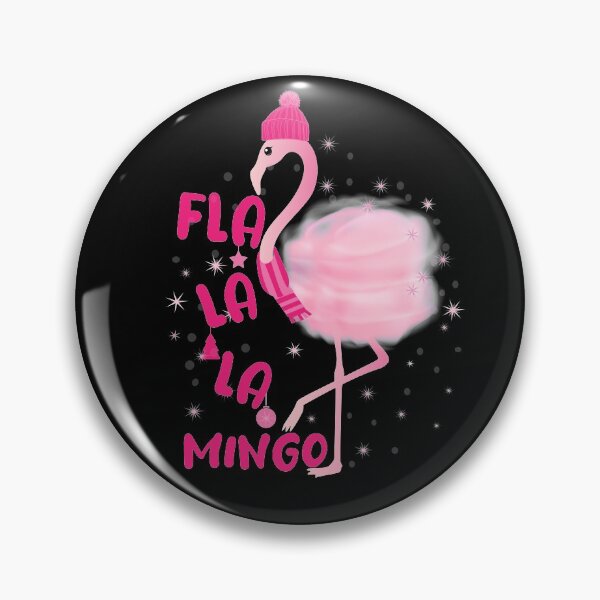 Item preview, Fla La La Mingo Pink Watercolors Flamingo Christmas designed and sold by PinkPandaDesign.