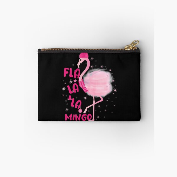 Item preview, Fla La La Mingo Pink Watercolors Flamingo Christmas designed and sold by PinkPandaDesign.