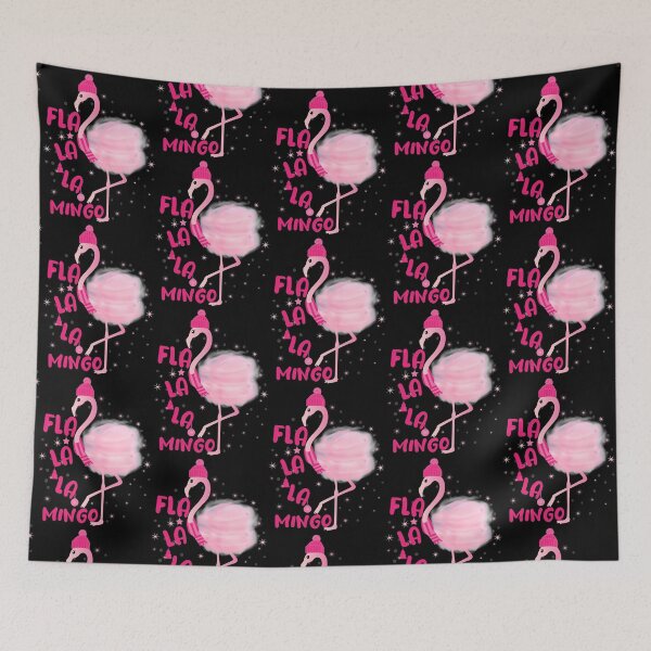 Item preview, Fla La La Mingo Pink Watercolors Flamingo Christmas designed and sold by PinkPandaDesign.