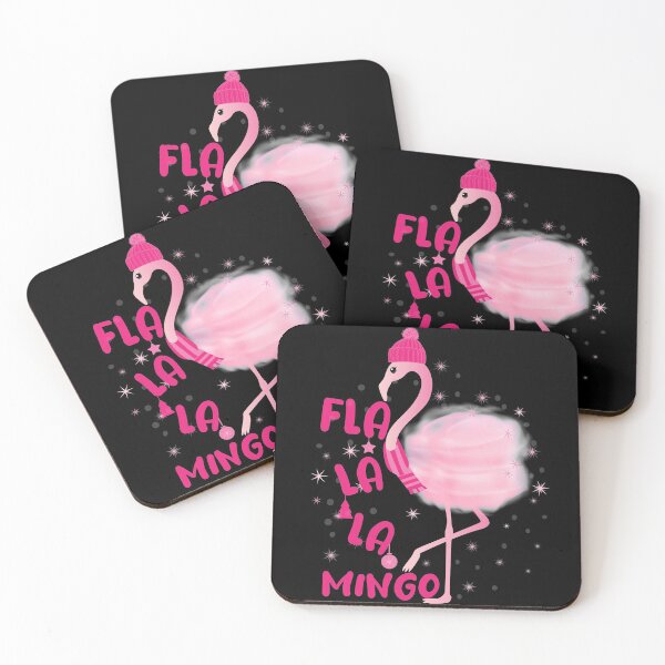 Item preview, Fla La La Mingo Pink Watercolors Flamingo Christmas designed and sold by PinkPandaDesign.