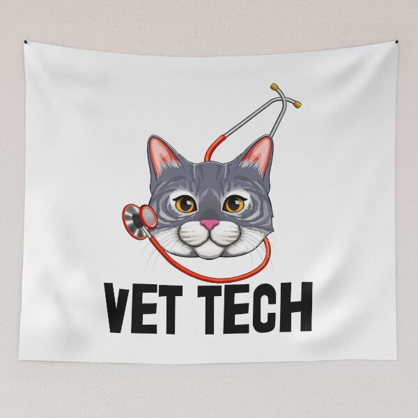 Item preview, Vet Tech Cat designed and sold by Bendthetrend.