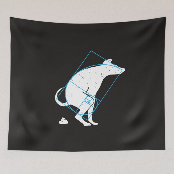 Item preview, Funny Fibonacci Spiral Golden Ratio Dog designed and sold by MrEddie10.