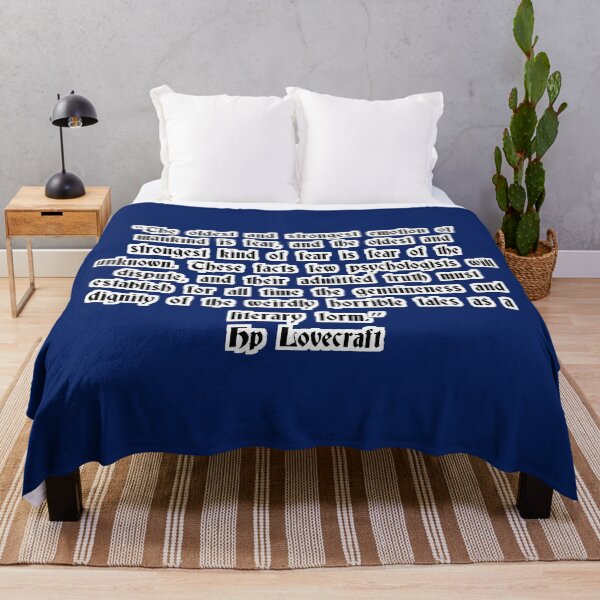 Item preview, "The oldest and strongest human emotion is fear" Lovecraft quote designed and sold by Zanimations.