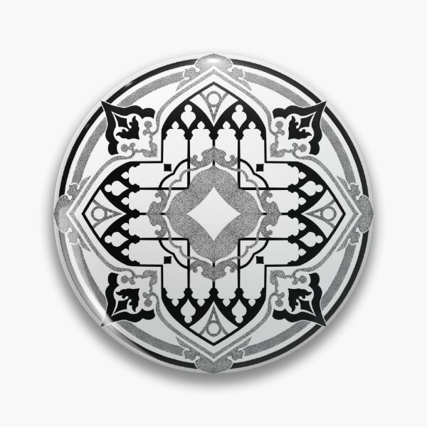 Aperçu de l'œuvre Mandala de la cathédrale (conception ornementale de points monochromes) créée et vendue par Anicatattoos.