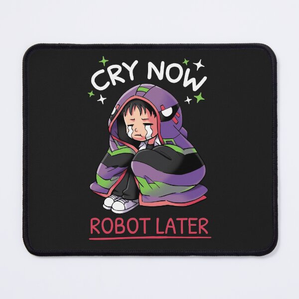 Item preview, Cry Now, Robot Later // Shinji Ikari, Evangelion, Anime designed and sold by Geekydog.
