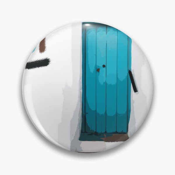 Item preview, Old Blue Spanish Door Drawing ( Digital Sketch ) designed and sold by AlexEex.