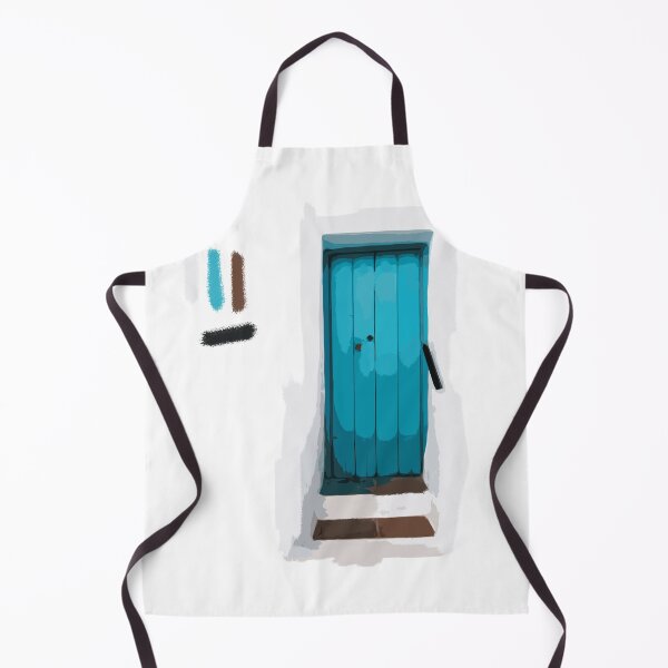 Item preview, Old Blue Spanish Door Drawing ( Digital Sketch ) designed and sold by AlexEex.