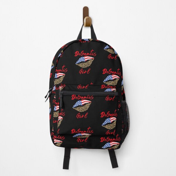 Item preview, DeSantis Girl, Florida Governor, USA Patriotic Leopard Lips designed and sold by DiscGolfTees.