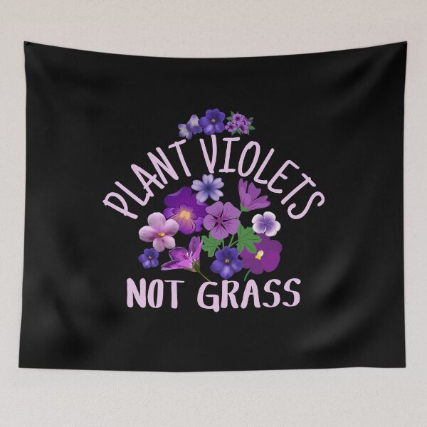 Item preview, Plant Violets Not Grass Purple Design designed and sold by EarthArtDesigns.