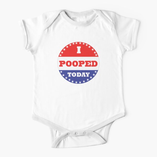 Voting Stickers - I Pooped Today Short Sleeve Baby One-Piece