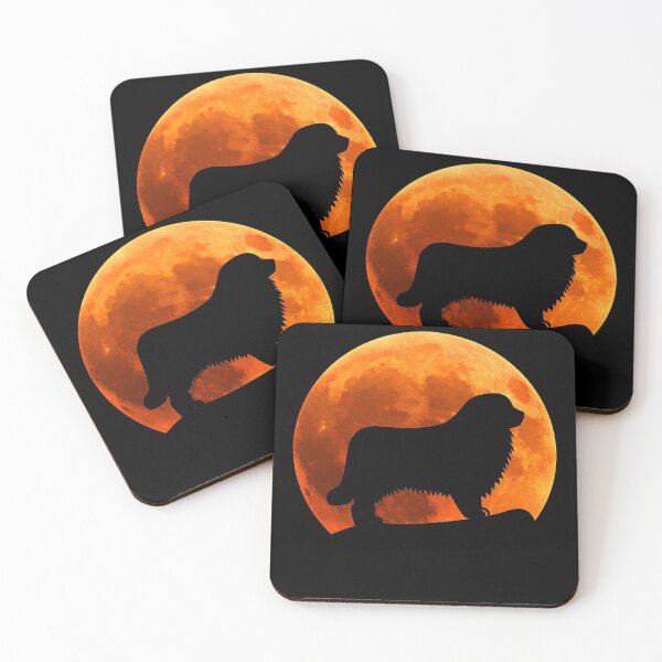 Item preview, newfoundland Dog Silhouette in moon gift designed and sold by alaechamlal.