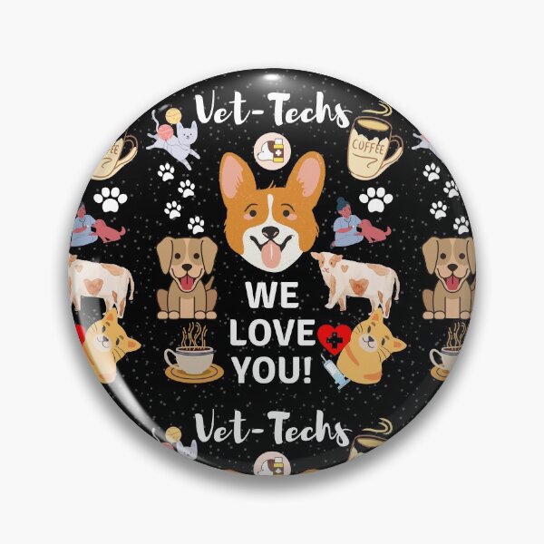 Item preview, We love you - Vet techs design - black background designed and sold by mark-taylor.
