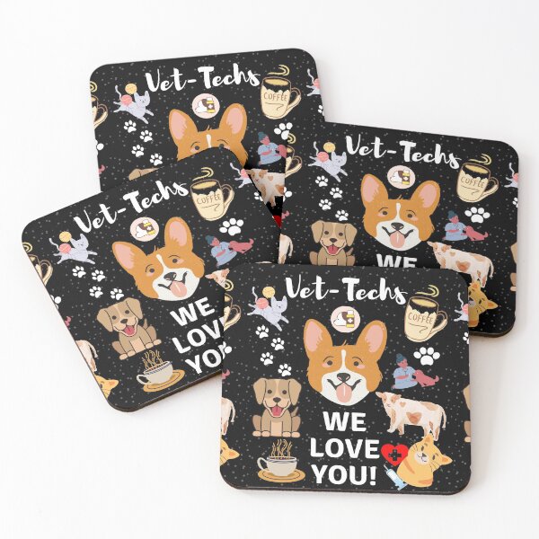 Item preview, We love you - Vet techs design - black background designed and sold by mark-taylor.