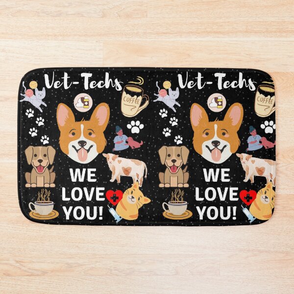 Item preview, We love you - Vet techs design - black background designed and sold by mark-taylor.