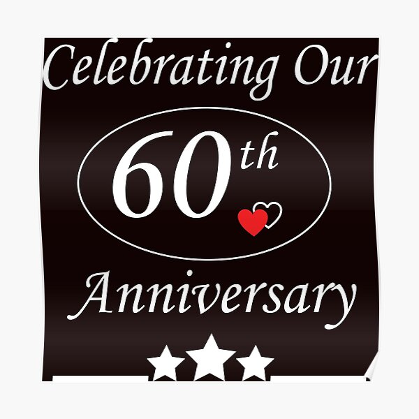 Happy 60th Anniversary 60 Years Of Marriage Film Anniversary Canvas