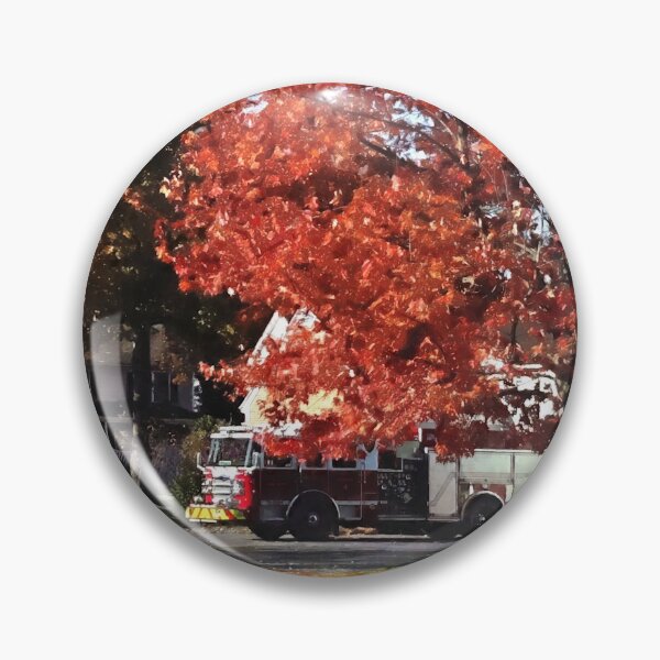Item preview, Fire Engine by Fire Station in Autumn designed and sold by Susan Savad.