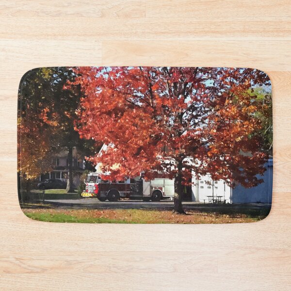Item preview, Fire Engine by Fire Station in Autumn designed and sold by Susan Savad.