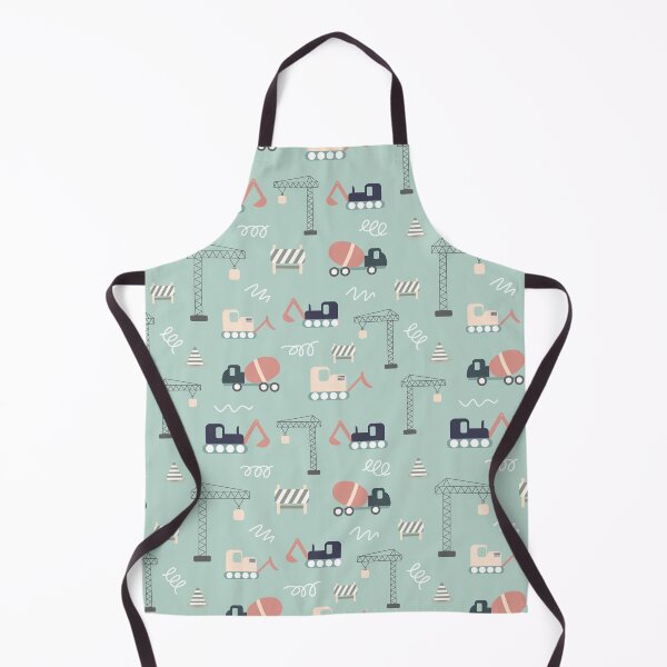 Item preview, Green background construction repeat pattern designed and sold by tamongg14.