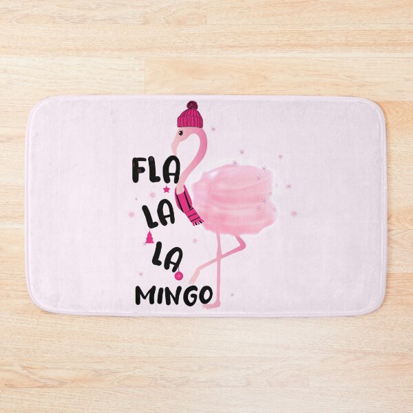 Item preview, Fa La La Mingo Pink Watercolors Flamingo Christmas designed and sold by PinkPandaDesign.