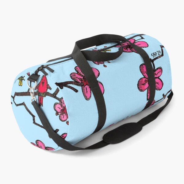 Item preview, RED BIRD IN CHERRY BLOSSOMS - BLUE SKY designed and sold by Seth Bond Perry.