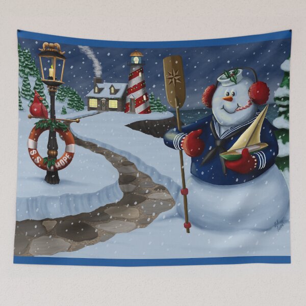 Aperçu de l'œuvre Bonhomme de neige marin de la marine à l'art du phare créée et vendue par abbottoons.