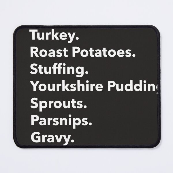 Christmas Meal List Mouse Pad