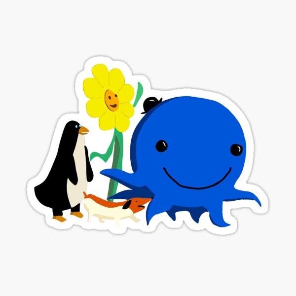 Oswald and Friends (clear background) Sticker