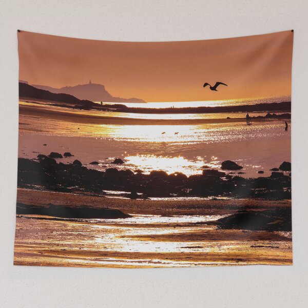 Item preview, Sunset on the beach of the Scottish Town of North Berwick designed and sold by chiaravisuals.