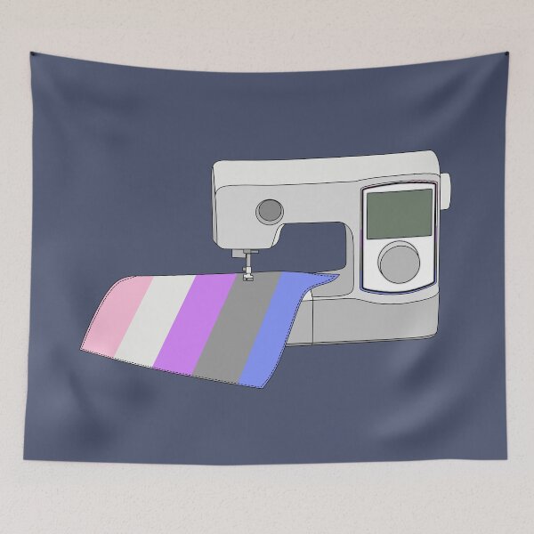 Item preview, Sewing Machine (Pastel Genderfluid Pride Flag) designed and sold by nklange240.