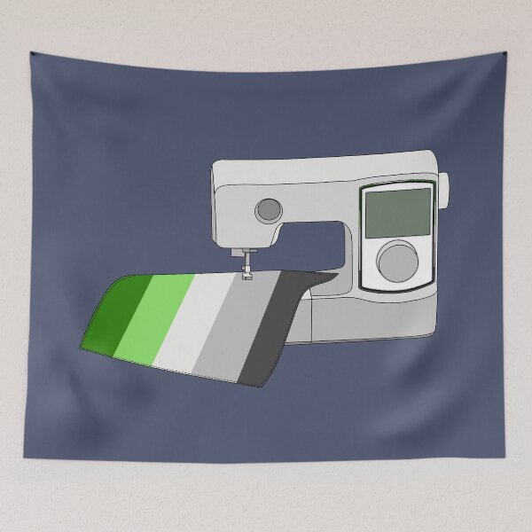 Item preview, Sewing Machine (Aromantic Pride Flag) designed and sold by nklange240.