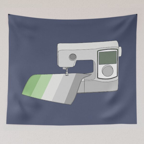 Item preview, Sewing Machine (Pastel Aromantic Pride Flag) designed and sold by nklange240.