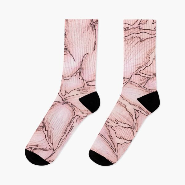 Item preview, Soft Pink Leaves Hosta Plant Print designed and sold by JariHawk.