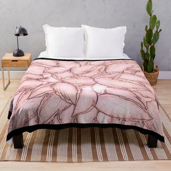 Item preview, Soft Pink Leaves Hosta Plant Print designed and sold by JariHawk.