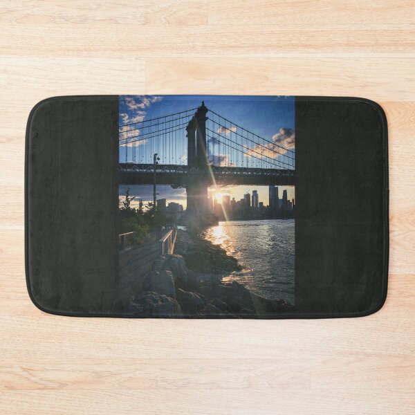Item preview, Manhattan Bridge Skyline Sun Brooklyn New York City  designed and sold by eleonoraingrid.