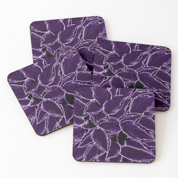 Item preview, Dark Deep Purple Leaves Hosta Plant Violet Print designed and sold by JariHawk.