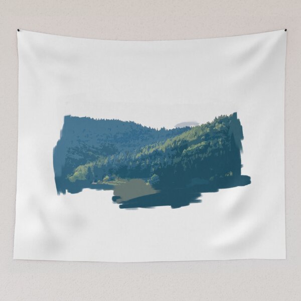 Item preview, Pine Forest Digital Artwork - Mountain Trees designed and sold by AlexEex.
