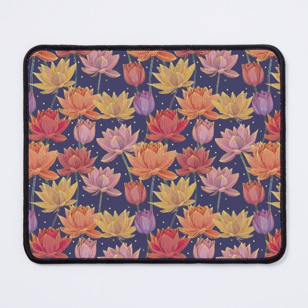 Item preview, Funky Lotus Pattern with Gold Leaf designed and sold by nouveaudecor.