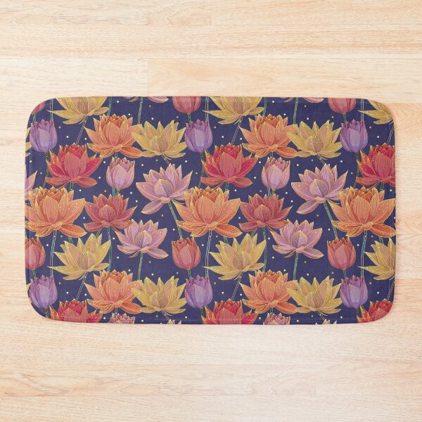 Item preview, Funky Lotus Pattern with Gold Leaf designed and sold by nouveaudecor.