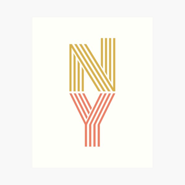 Artikel-Vorschau von NY Vintage/Retro Bold Graphic Souvenir Geschenk, designt und verkauft von HauteLeopard.