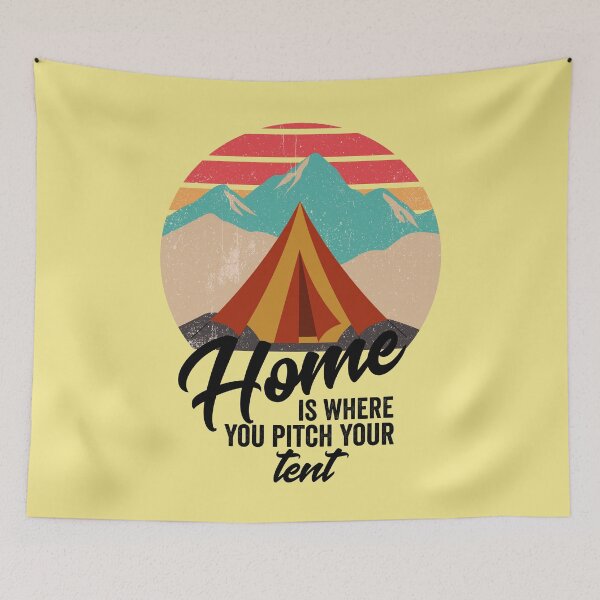 Item preview, Home is where you pitch your tent-summer.  designed and sold by DesignedBySnip.