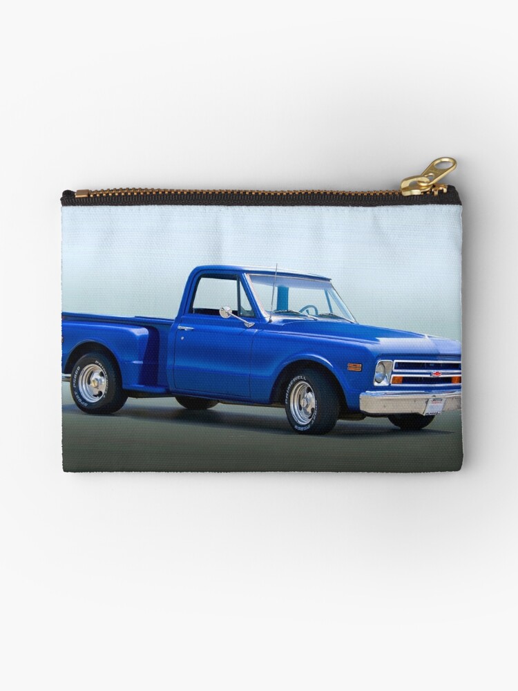 1968 Chevrolet C10 Stepside Pickup Truck Zipper Pouch By Davekoontz Redbubble