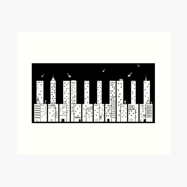Item preview, Piano Skyline designed and sold by boosterdesigns.