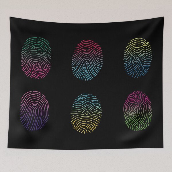 Item preview, neon fingerprints fingerprint forensic science designed and sold by indiVisibl.