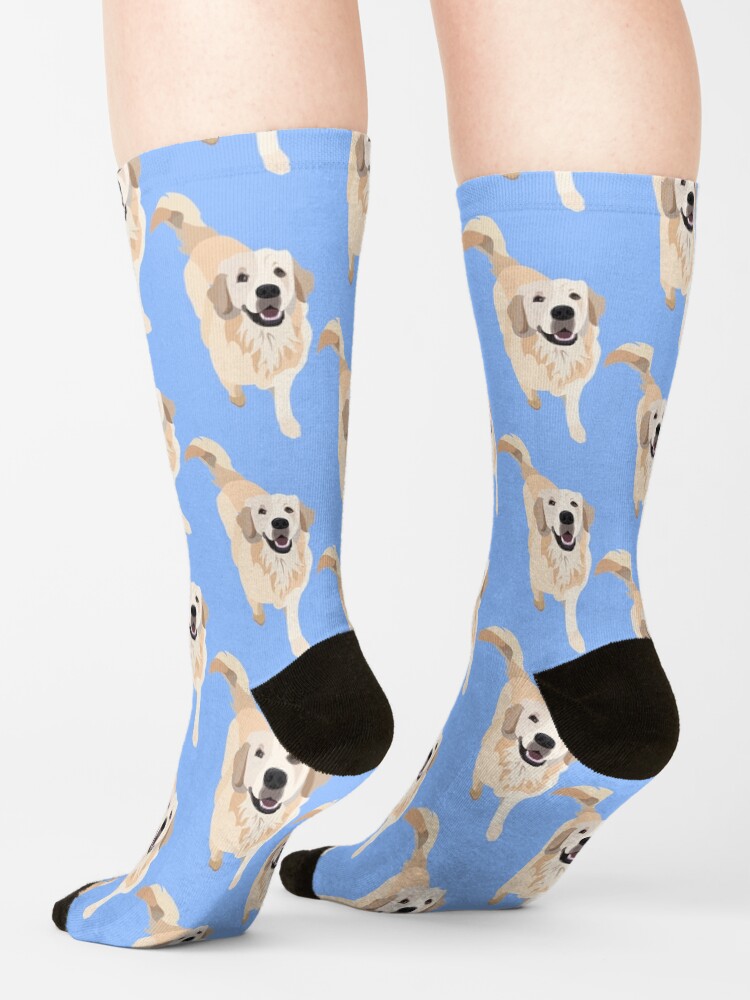 Thumbnail 4 of 5, Socks, Golden Retriever Doggo - LIGHT BLUE designed and sold by gumidomino.