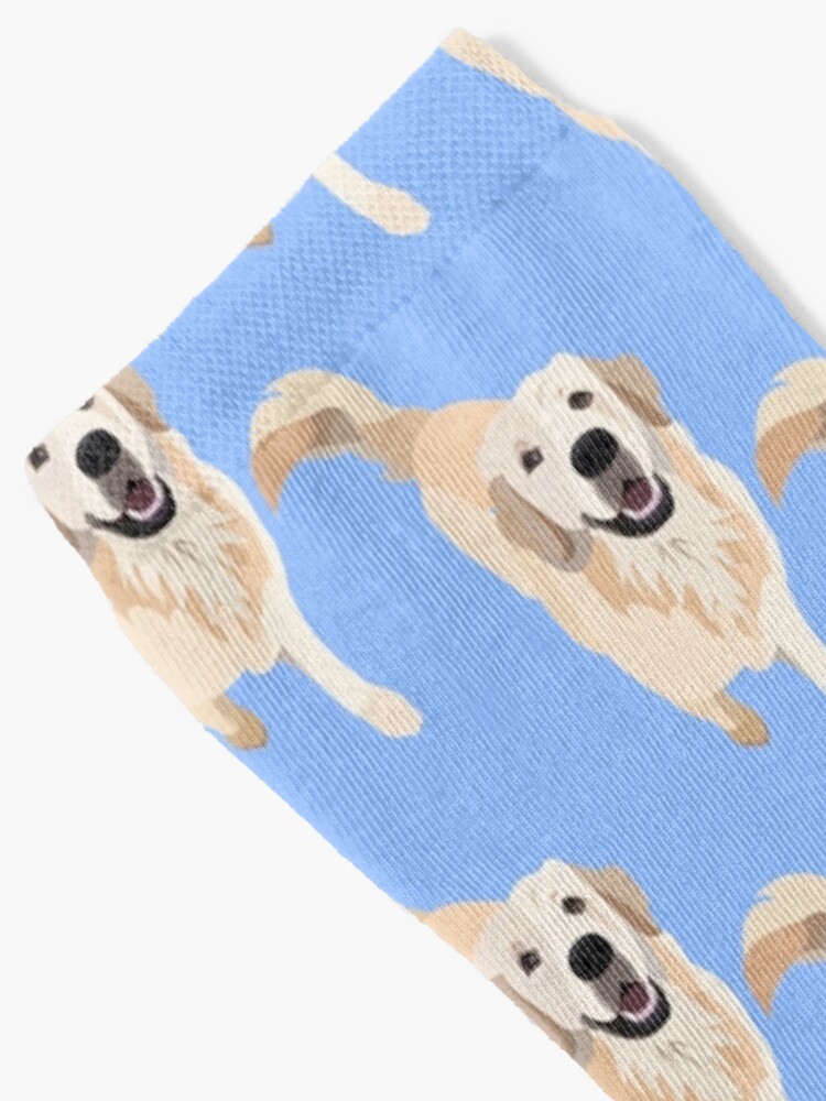Thumbnail 2 of 5, Socks, Golden Retriever Doggo - LIGHT BLUE designed and sold by gumidomino.