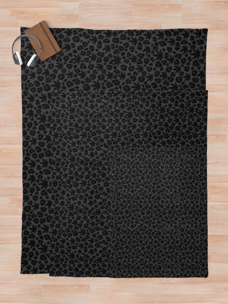 Thumbnail 5 of 6, Throw Blanket, Black Leopard designed and sold by Skyvora.