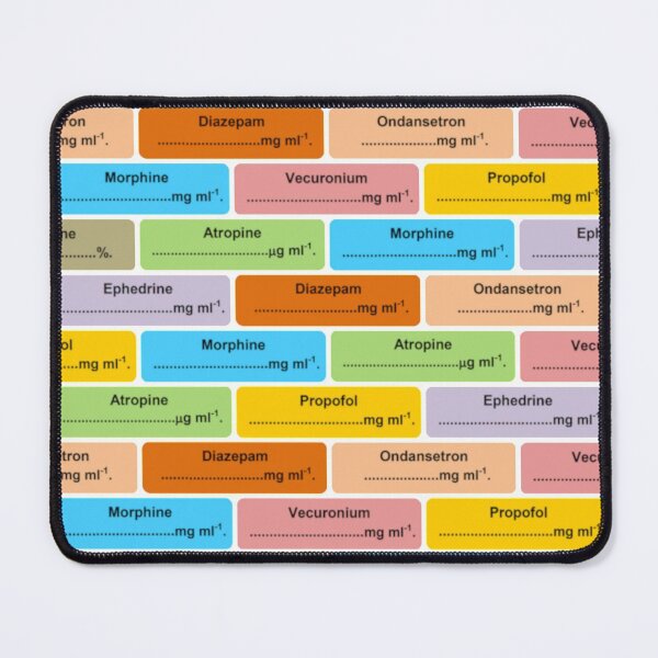 Item preview, Anesthesia Drug Label Pattern Anaesthesia designed and sold by VersiMerch.