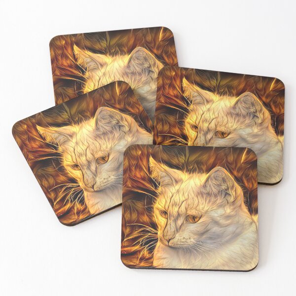 Item preview, White Cat with Copper Eyes designed and sold by Elisabeth Lucas.
